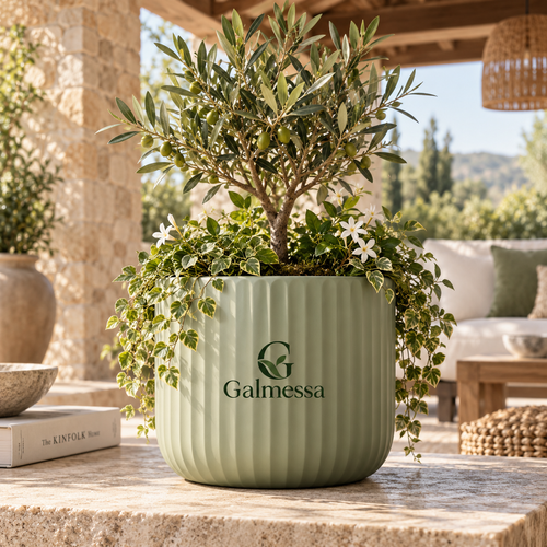 Galmessa Fluted Botanical Accent Planter